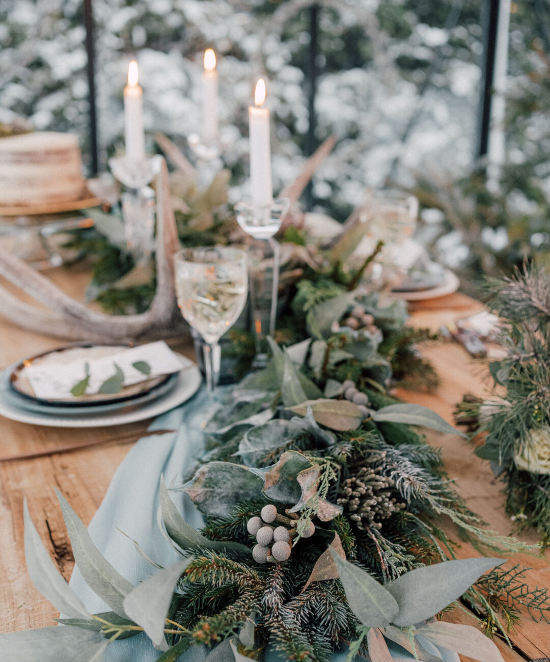 Winterhochzeit - Hochzeitsplanung Würzburg - Impressionen - Tischdekoration